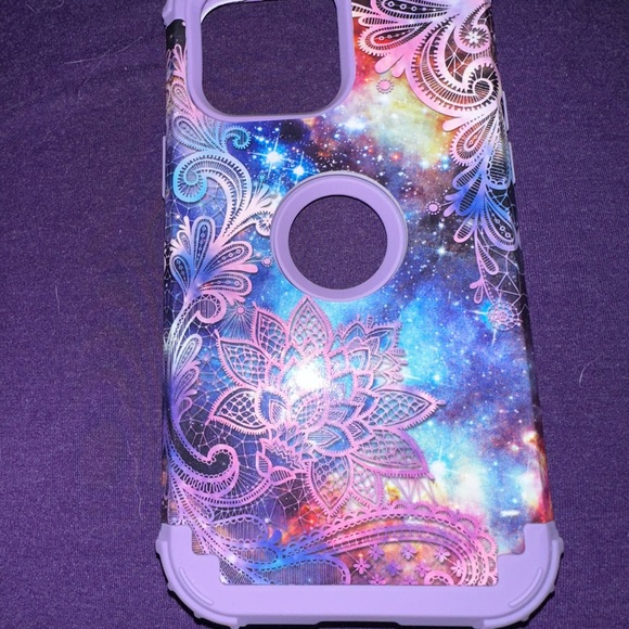 iPhone 14 Pro Max Colorful Galaxy Floral Phone Case - Picture 1 of 3